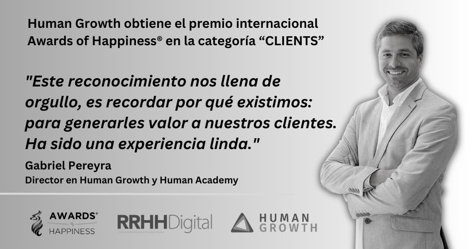 Human Growth obtiene el premio internacional Awards of Happiness® en la categoría “CLIENTS”