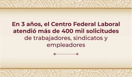 Centro Federal Laboral responde a ms de 400 mil solicitudes en 3 aos