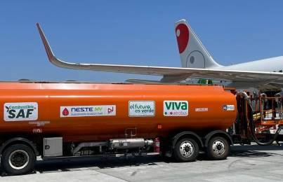 Viva Aerobus realiza su primer vuelo con combustible sostenible Viva Aerobus realiza su primer vuelo con combustible sostenible